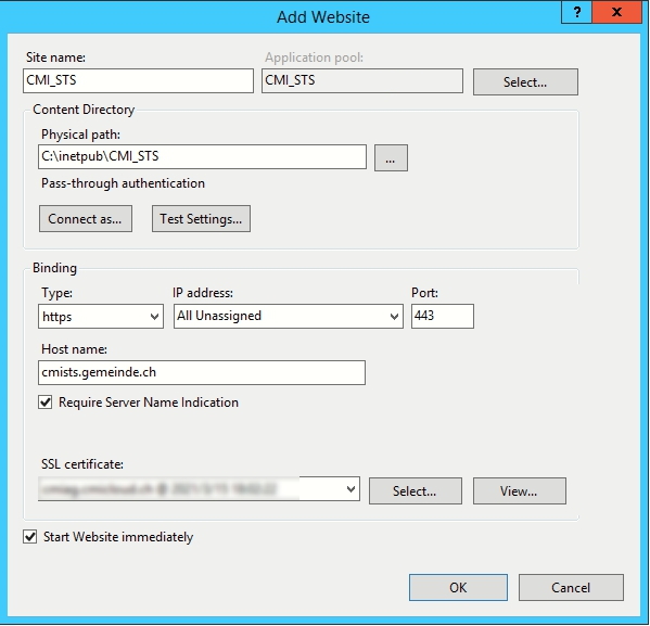 Grant the application pool user