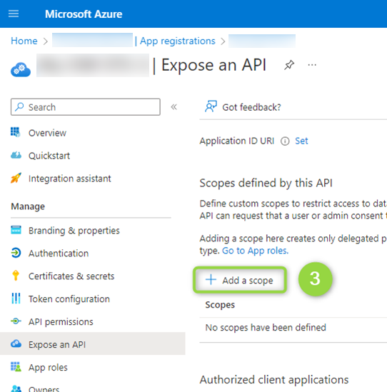 Expose an API – Scope hinzufügen